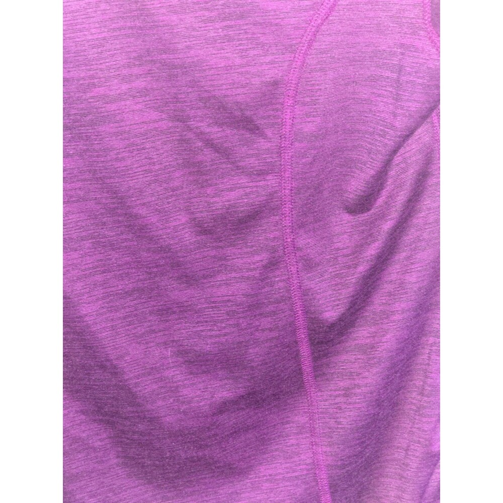 Athletic Works Top Medium) Purple Fitted L/S Round Neck Gathered Sides Gym - Picture 5 of 7